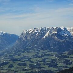Flugwegposition um 14:38:47: Aufgenommen in der Nähe von Gemeinde Hüttau, Österreich in 2279 Meter